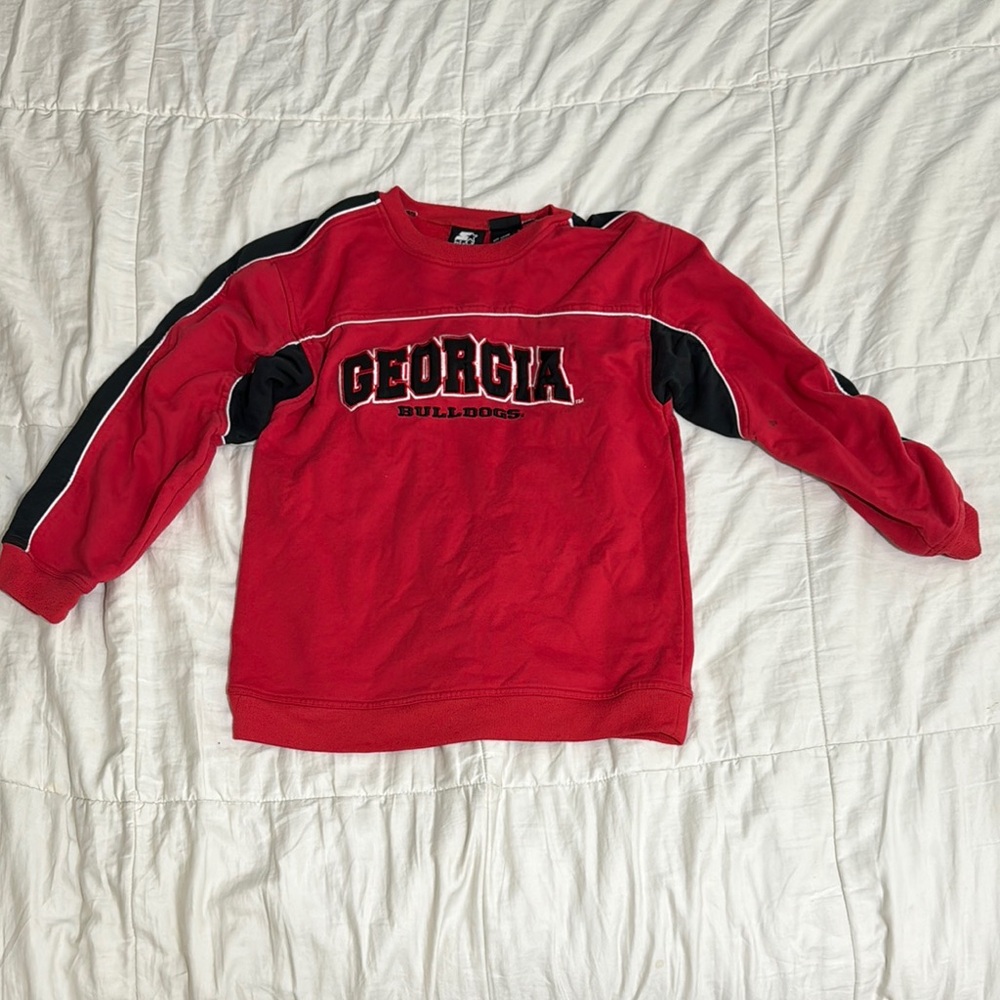Red Georgia Bulldogs Kids Sweatshirt